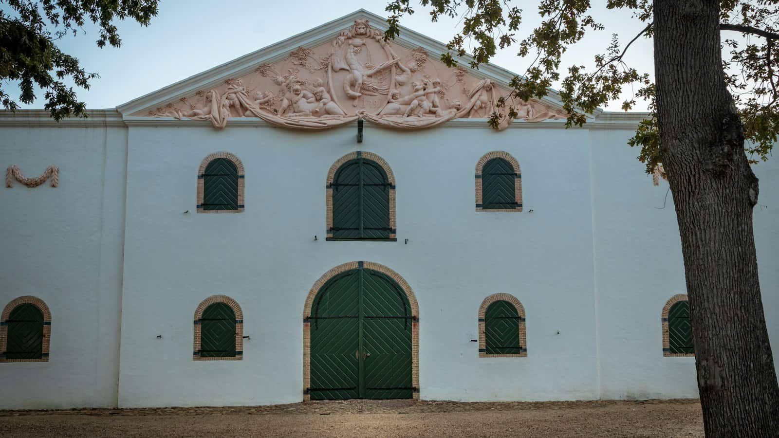Groot Constantia wine cellar gable, Constantia