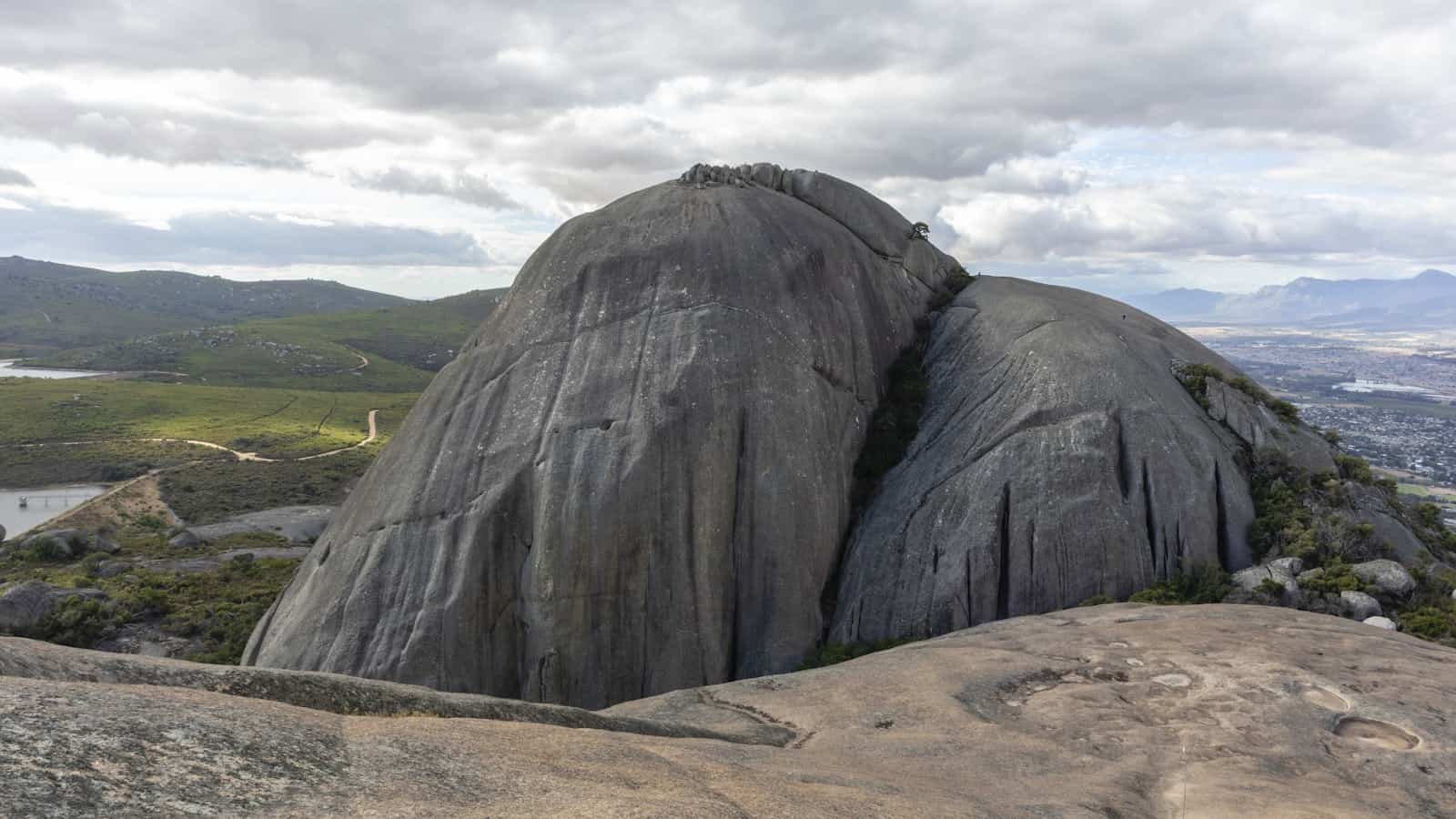 Paarl Rock granite dome above the town