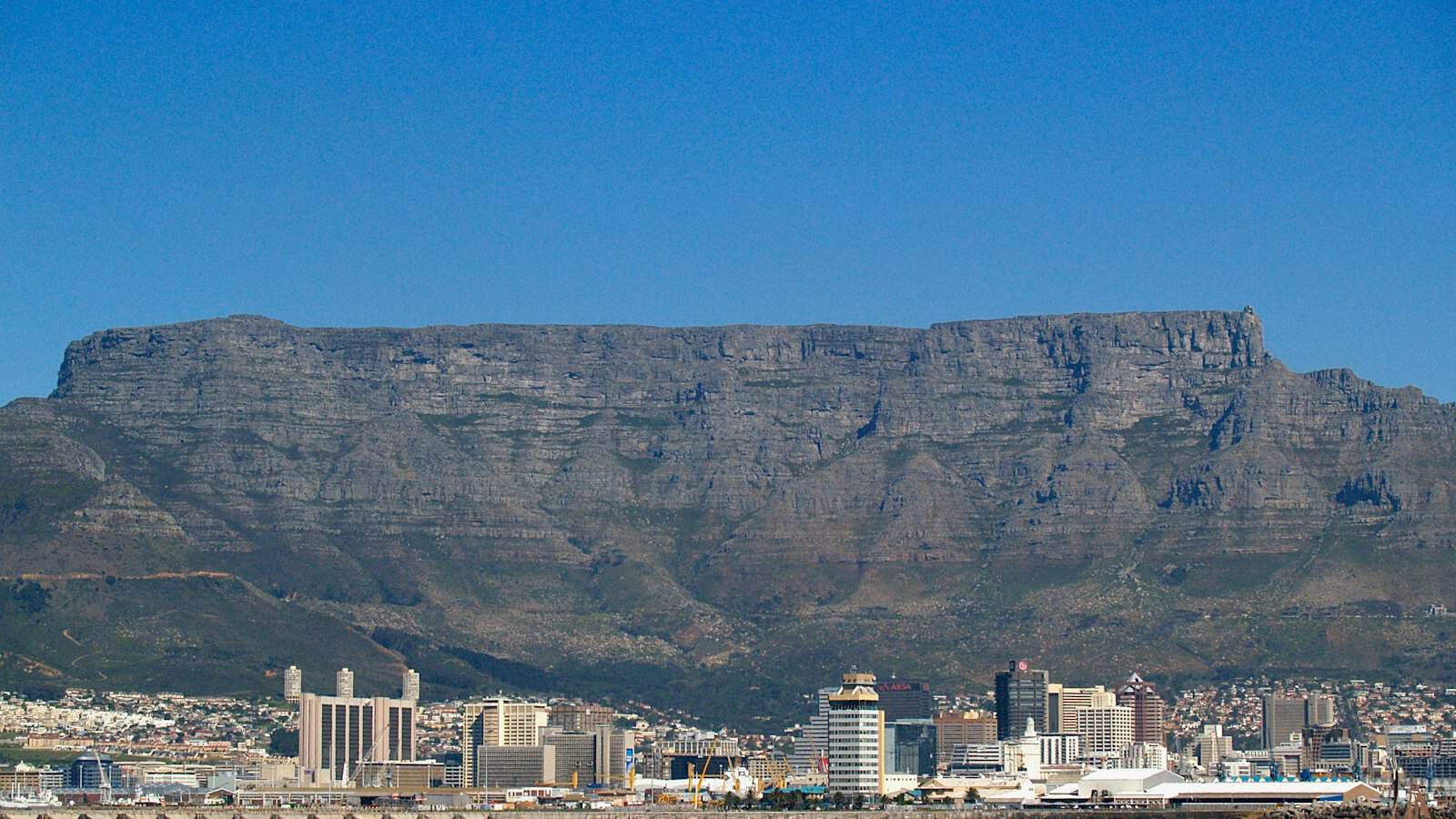 Table Mountain across Table Bay, the Plattekloof view