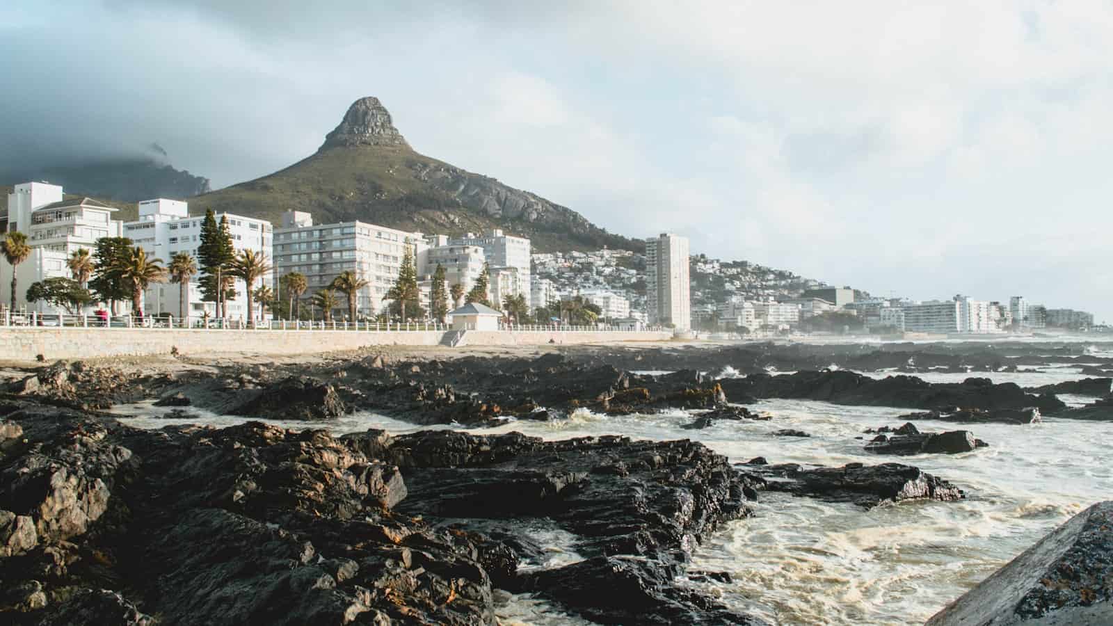 Sea Point promenade and Lion's Head, Cape Town